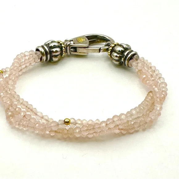 Lagos Rose Quartz Bracelet RARE - Picture 2 of 10